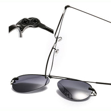 Load image into Gallery viewer, metal clip on aviation sunglasses small size optical glasses frame with magnetic removable polarized sun glasses lens 3042