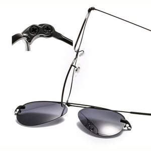 metal clip on aviation sunglasses small size optical glasses frame with magnetic removable polarized sun glasses lens 3042