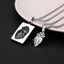Load image into Gallery viewer, Gothic Punk Style Puzzel Paard Anatomical Heart Necklace For Men Fashion Gold Color Jewelry Party Couple Wedding Gifts VIP Link