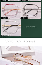 Carica l&#39;immagine nel visualizzatore di Gallery, Gmei Optical Women Ultralight Transparent Glasses Frame Square Plastic Spectacles Eyewear