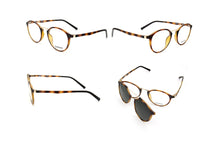 Load image into Gallery viewer, Ultem Vintage Round Eyeglasses Women Men Polarized Sunglasses Magnetic Clip On Glasses Optical Compute