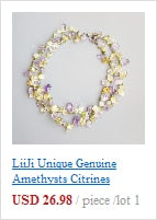 LiiJi Unique Amazonite Clear Quartzs Citrines Moonstone Amethysts Bohemia Long Necklace Druzy Quart Pendant Necklace Necklace
