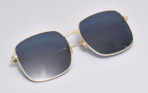 High Quality Luxury Brand Design Stellaire Sunglasses Metal Square Frames Nylon UV400 Lens Sunglasses Women Men With Case
