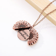 Load image into Gallery viewer, You Are My Sunshine Sunflower Necklaces For Women Rose Gold Silver Color Long Chain Sun Flower Female Pendant Necklace Jewelry