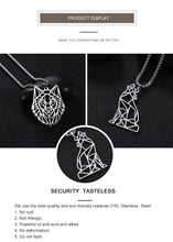 Load image into Gallery viewer, My Shape Wolf Animal Necklace 316L Stainless Steel Forest Animals Men Necklace Hollow Cut Out Pendant Jewelry Gift For Women