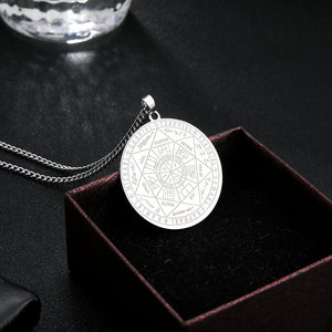 Dawapara 7 Archangels Sigil Charm Necklaces For Men  Archangels Sigil Necklaces Pentacle Magic Amulet Protection Talisman