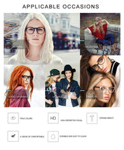 Load image into Gallery viewer, Peekaboo anti blue light cat eye glasses frame women vintage metal gold pink female prescription glasses for computer clear lens