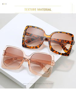 Fashion Oversized Women Sunglasses Brand Designer Plastic Female Big Frame Gradient Sun Glasses UV400 gafas de sol mujer
