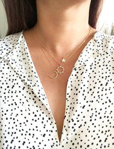 17KM Fashion Multi Layer Lock Portrait Pendants Necklaces For Women Gold Metal Key Heart Necklace New Design Jewelry Gift