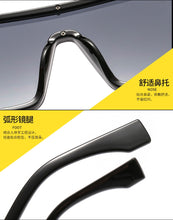 Load image into Gallery viewer, 2022 futuristic big rectangle FF logo sunglasses women uv400 high quality oversized shades for women retro mirro oculos de sol