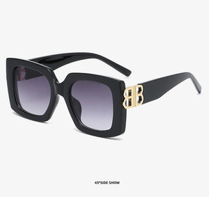 2022 new European and beautiful brand sunglasses fashion men's square big frame sunglasses UV400 driving retro sunglasses