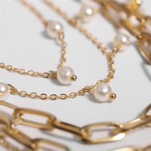 Load image into Gallery viewer, Bohemian Multi Layer Imitation Pearl Tassel Choker Necklace Collar Statement Pendant Necklace for Women Jewelry