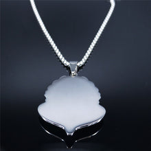 Load image into Gallery viewer, AFAWA Forest Goddess Stainless Steel Chain Necklace for Women Silver Color Statement Necklace Jewelry cadenas mujer N3323S02
