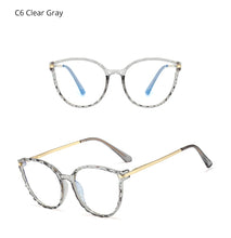 Load image into Gallery viewer, Ralferty TR90 Women&#39;s Transparent Glasses Retro Cat Eye Frames Anti Blue Light 0 Diopter Myopia Optic Frame Eyeglasses