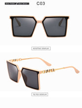 Load image into Gallery viewer, New Square Sunglasses Women Vintage Letter Frame Sun Glasses Luxury Brand Design Classic Shades Driving UV400 Gafas Oculos