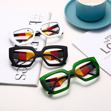 Load image into Gallery viewer, Fashion Polygonal Glasses Frame Women European And American Three-Color Frame Flat Glasses Men&#39;s Glasses Can Wear Myopia Glasses