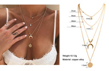 Load image into Gallery viewer, 2020 Gold Long Chain Necklace Chokers For Women Multilayer Geometric Cross Pendant Necklaces Boho Maxi Statement Party Jewelry
