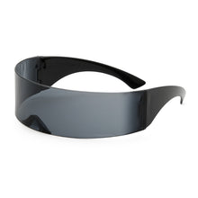 Load image into Gallery viewer, Fashion Siamese Futuristic Wrap Around Monob Costume Sunglasses Luxury Brand Designer Mask Novelty Glasses Purple Blue Goggle