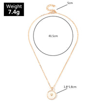 Carica l&#39;immagine nel visualizzatore di Gallery, Simple Stars Moon Necklaces Fashion Europen Alloy Oil Drop Women Long Heart Round Golden Pendant Necklace Jewelry For Girls