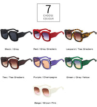 Load image into Gallery viewer, Fashion Oversized Square Sunglasses Women Vintage Gradient Eyewear Men Trending Green Purple Sun Glasses Shades UV400