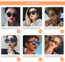Carica l'immagine nel visualizzatore di Gallery, DCM occhiali da sole vintage rotondi donna uomo moda occhiali da sole a specchio tonalità femminili occhiali retrò Oculos De Sol UV400 