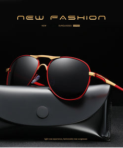 Luxury Brand  Polarized Sunglasses Men Women Gradient Lens Alloy metal frame Round Sun glasses Pilot Driving