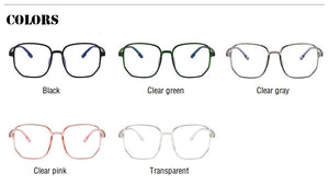 2022 Trends Anti Blue Light Oversized Glasses Computer Women Blue Blocking Gaming  Men Transparen Eyeglasses Spectacles Frame
