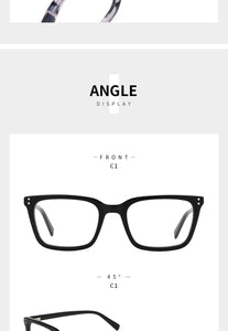 Acetate Women's Glasses Frame Men's Transparent Eyeglasses Optical Myopia Fashion Spectacle Frame Glasses Without Degree