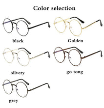 Load image into Gallery viewer, Round glasses New Type of Female Computer Glasses Optical  Metal Circular  frame for men Transparent Lens gaming Glasses