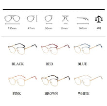 Load image into Gallery viewer, 2022 Metal Square Anti-blue Glasses Frame Women Vintage Transparent Eyeglasses Female Spectacles Oculos Feminino