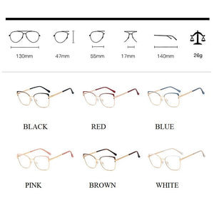 2022 Metal Square Anti-blue Glasses Frame Women Vintage Transparent Eyeglasses Female Spectacles Oculos Feminino