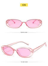 Load image into Gallery viewer, LongKeeper 2022 Small Oval Sunglasses Women Men Retro Vintage  Sun Glasses Ladies Black White Pink Clear Shades for Female 90s