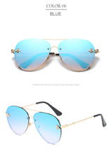 Load image into Gallery viewer, Brand Design 2022 Fashion Women Small Bee Sunglasses Colourful Rivet Glasses Female Male Outdoor Traveling Eyeglasses UV400