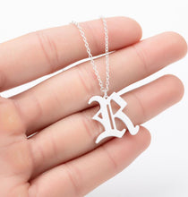 Load image into Gallery viewer, Stainless Steel Gold Color Chain Special Designed Initials Necklace A/B/C/D/E/F Custom Letter Necklace for Women