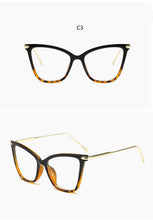 Load image into Gallery viewer, Sexy Red Eyeglasses Frame Women Cat Eye Glasses Clear Lens Sunglasses Frame Fashion Spectacles Oversized Eyewear Metal Legs