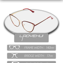 Carica l&#39;immagine nel visualizzatore di Gallery, square oval cat eye metal optical prescription eyeglasses frames customizable fashion clear  fake glasses women without diopters