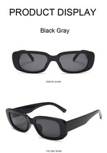 Carica l&#39;immagine nel visualizzatore di Gallery, Vintage Black Square Sunglasses Women Luxury Brand Small Rectangle Sun Glasses Female Gradient Clear Mirror Oculos De Sol