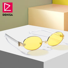 Carica l'immagine nel visualizzatore di Gallery, Moda blu occhiali da sole senza montatura donne 2022 UV400 lusso aviazione signore occhiali da sole occhiali tonalità zonnebril dames