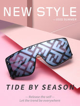 Load image into Gallery viewer, Oversized butterfly Sunglasses Women 2022 Luxury Brand Fashion Flat Red Black Clear Lens One Piece Men Gafas Shade Mirror UV400