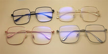 Load image into Gallery viewer, Big Frame Glasses Female Oversized Square Eyeglasses Gold Spectacles Frame Clear Lens Eyewear Optical Myopia Nerd Glasses