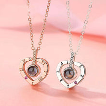 Load image into Gallery viewer, 100 Languages Love Necklace Heart Pendant Wedding Romantic I Love You Projection Necklace for Women Girl Friend Ladies Gifts