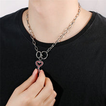 Load image into Gallery viewer, High Polished IGIRL Heart Necklace I GIRL Stainless Steel Heavy Duty Gothic Streetwear Bead Chain Choker Necklace Bijoux Femme
