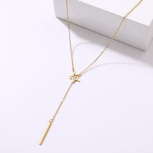 Carica l&#39;immagine nel visualizzatore di Gallery, CACANA Long Pendant Star Stick Necklaces Pendants For Women  Simple Design Necklace Stylish Stainless Steel Jewelry Party Gift