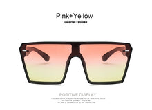 Load image into Gallery viewer, 2022 Fashion Oversized Square Sunglasses Retro Gradient Big Frame Sun Glasses For  Women One Piece Gafas Shade Mirror Clear Lens