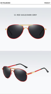 Luxury Brand  Polarized Sunglasses Men Women Gradient Lens Alloy metal frame Round Sun glasses Pilot Driving