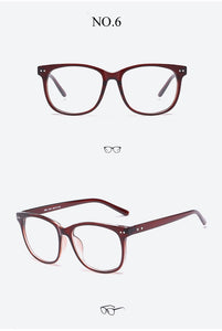 Retro Transparent Clear Lens Eyeglasses Fake Optical Eye Glasses Frames For Women Fashion Myopia Square Spectacles Eyewear