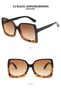 2022 Big Frame Fashion Oversized Sunglasses Women Brand Designer Plastic Female Gradient Sun Glasses gafas de sol mujer UV400