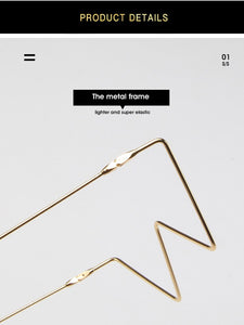tregnuo 2022 Triangle Glasses Women Cat Eye Glasses Frame Handmade Rhinestones Personalized Metal Glasses Frame