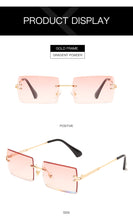Carica l'immagine nel visualizzatore di Gallery, New Fashion Rimless Sunglasses Women Small Square Sun glasses Luxury Brand Design Metal Sunglass UV400 Shades Eyewear