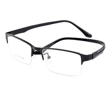 Load image into Gallery viewer, Gmei Optical Men Semi-Rimless Titanium Alloy Glasses Frames for Men Eyewears Flexible Legs IP Electroplating Spectacles Y7047